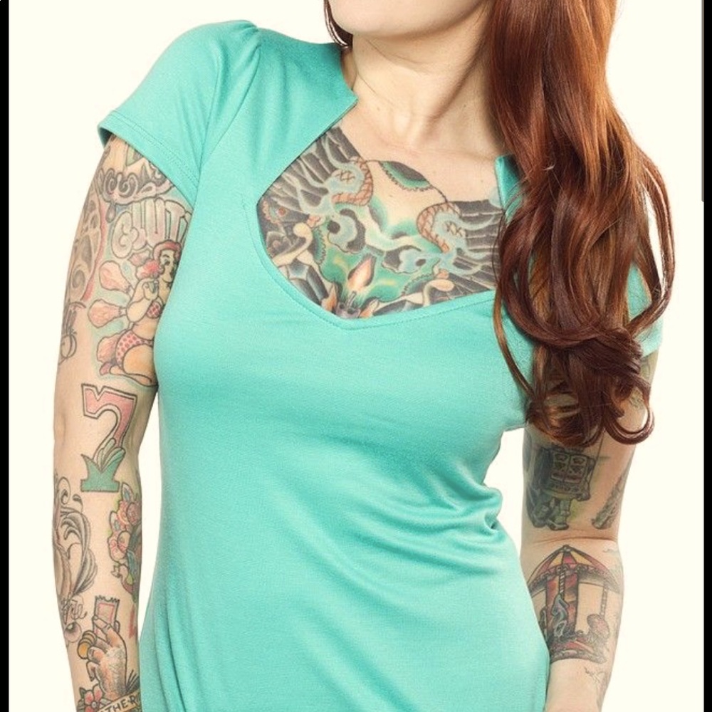 Steady clothing Sophia top in turquoise